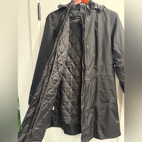 Eddie Bauer Women's Girl on the Go Insulated Waterproof Trench Coat
Black Large - Picture 7 of 16